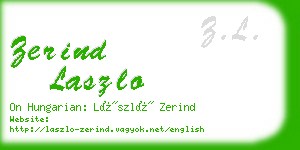 zerind laszlo business card